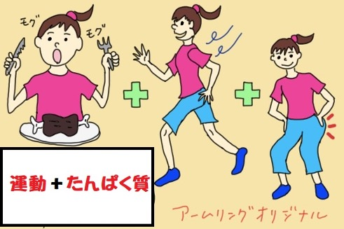 運動＋たんぱく質が重要